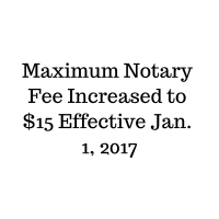 Notary Fee Per Signature Increased in 2017, California Law